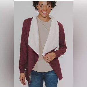 NWT The Normal Brand Burgundy Puremeso Boundless Cardigan Jacket  Size Medium